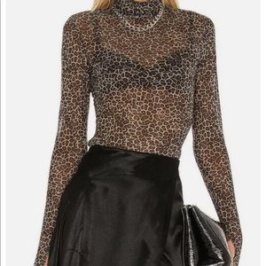 AFRM MESH LEOPARD PRINT TOP